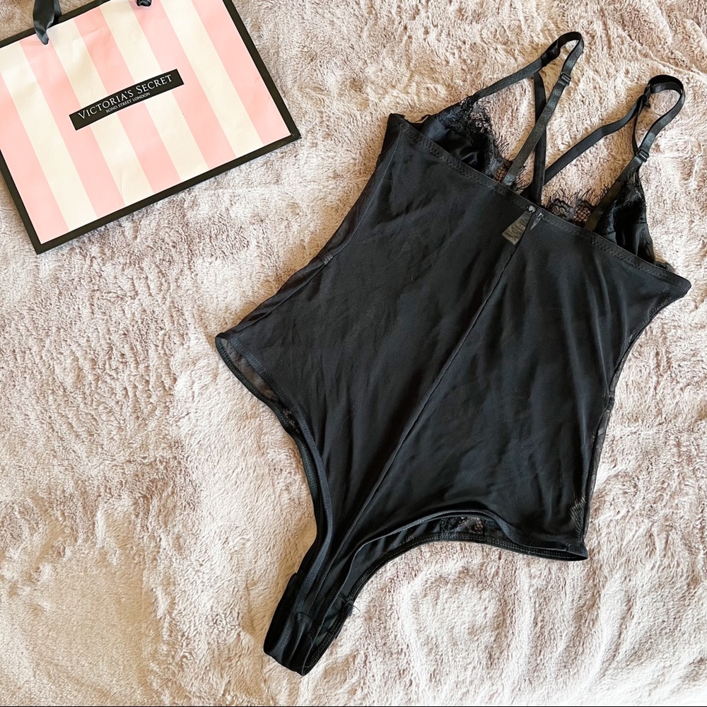 nobrand | black sheer lace teddy demi cup medium - Picture 2 of 8